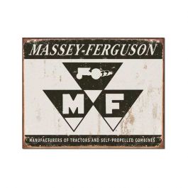 Targa In Latta Massey Ferguson 20x30 Cm – Decorazione Metallica Per Garage E Officina