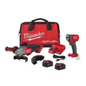 Milwaukee M18 FUEL Compact Impact Wrench and Grinder 2-Tool Combo Kit
