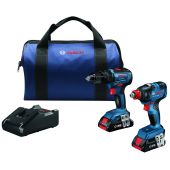 Bosch 18V 2pc Combo Kit with Freak Impact Driver & Hammer Drill for versatile, high-performance power tools