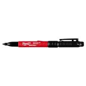 Milwaukee Inkzall 48-22-3115 Double Sided Black Jobsite Marker - Ultra Fine & Fine Point