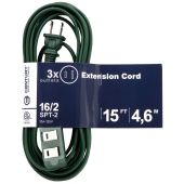 Century Wire 16/2 Green Triple Tap Xmas Cords - 15'