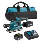 Makita 18V LXT Brushless 1/3 Sheet Finishing Sander, 5.0Ah x1Kit