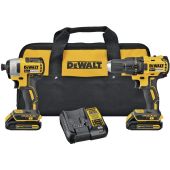 DeWalt 20V MAX 2pc Combo Kit - 1/2" Drill/Driver, 1/4" Impact Driver