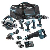Makita 40Vmax XGT Brushless 7 Tool Combo Kit, 4.0Ah x2
