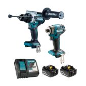 Makita DLX2516TX1 18V LXT Brushless 2 Tool Combo Kit with 2x 5.0Ah Batteries