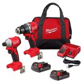 Milwaukee M18 1/2" Drill/Driver 1/4" Hex Impact Driver Combo Kit