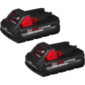 Milwaukee M18 18 Volt Lithium-Ion Cordless REDLITHIUM HIGH OUTPUT CP3.0 Battery - 2pk