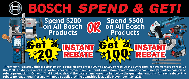 Bosch Instant Rebates