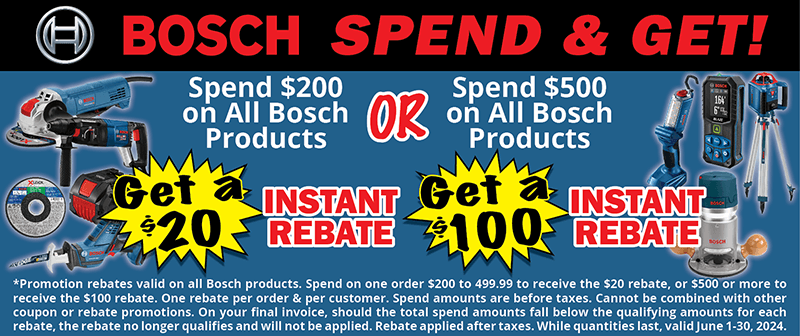 Bosch Instant Rebates